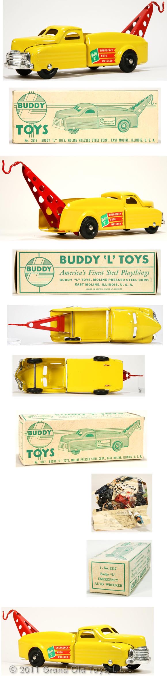 1953 Buddy L No 3317 Emergency Auto Wrecker In Original Box