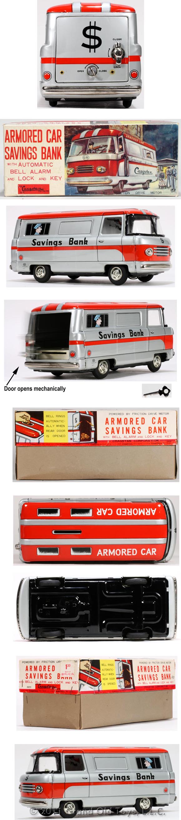 c.1965 Hayashi Armored Car Savings Bank In Original Box