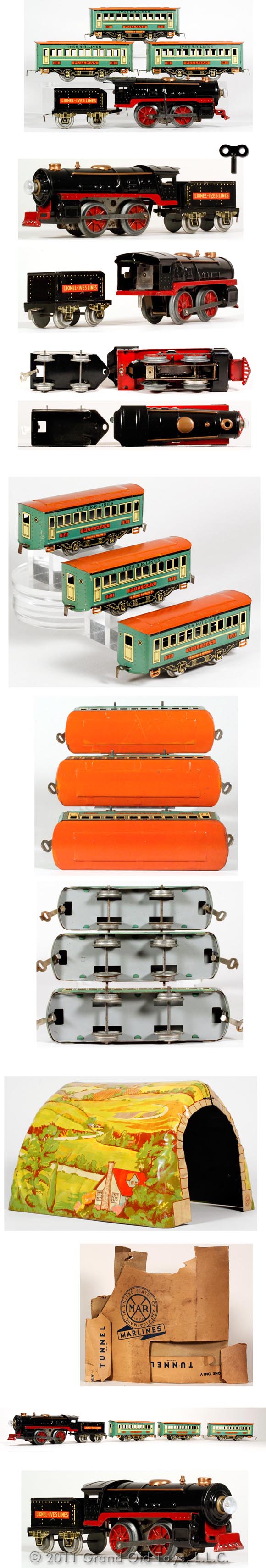 1933 Lionel Ives 5pc Mechanical Train Set
