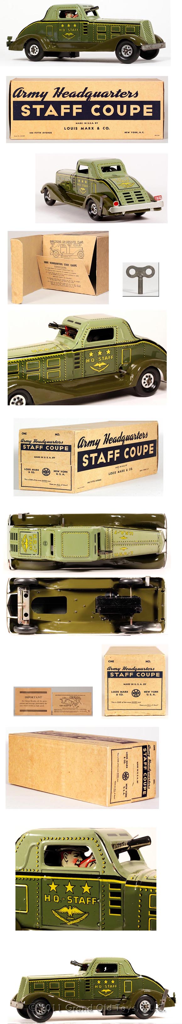 1939 Marx Army Headquarters Staff Coupe In Original Box