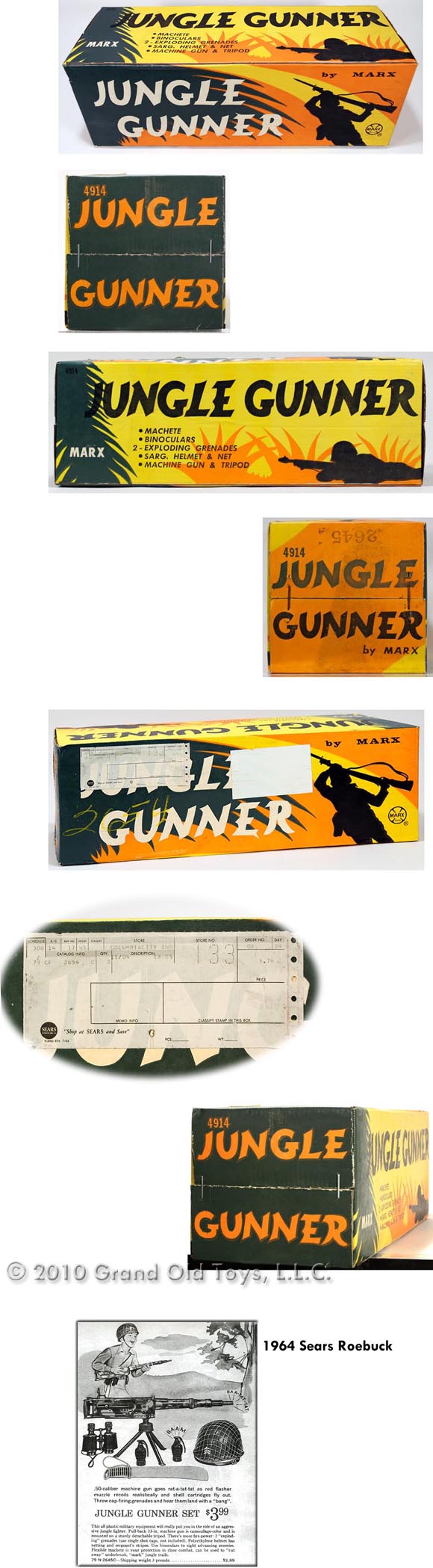 1964 Marx Jungle Gunner Playset In Factory Sealed Box