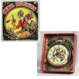 1935 Buck Rogers Ingraham Pocket Watch in Original Box 