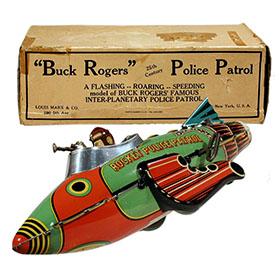 1935 Marx, Buck Rogers Rocket Police Patrol in Original Box
