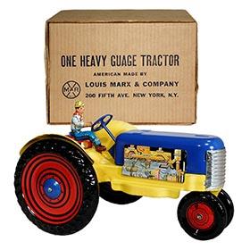 1948 Marx, Heavy Gauge Steel Tractor in Original Box