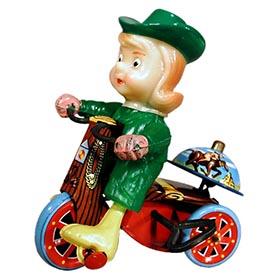 1950's Marx, Mechanical Leprechaun Tricycle with Revolving Bell