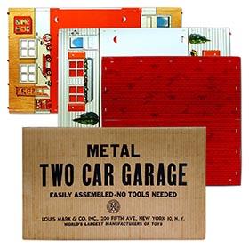 1954 Marx, Metal Two Car Garage in Original Box