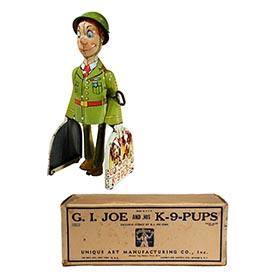 1942 Unique Art Mfg. Co., G.I. Joe And His K-9-Pups in Original Box