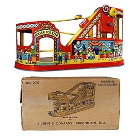 c.1949 Chein, No. 275 Mechanical Roller Coaster in Original Box