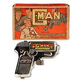 1936 Marx, G-Man Automatic Sparkling  Pistol in Original Box