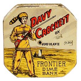 c.1955 Superior Toy, Davy Crockett Frontier Dime Bank