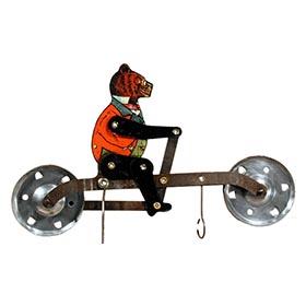 c.1907 A.C. Gilbert, Roosevelt Bear Mechanical Balancing Bicycle Toy (#2)