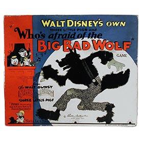 1933 Parker Brothers, Who's Afraid of the Big Bad Wolf in Original Box
