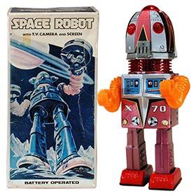 c.1969 Nomura, Space Robot X-70 (Tulip Head) in Original Box