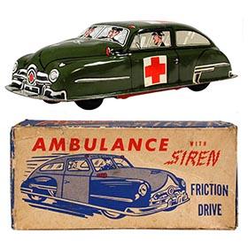 c.1949 Lupor, U.S. Army Ambulance with Siren in Original Box