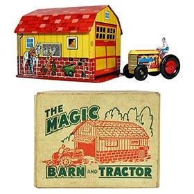 1950 Marx, Magic Barn and Midget Tractor in Original Box