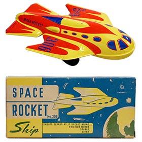 c.1952 Automatic Toy Co., No.306 Space Rocket Ship in Original Box