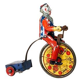 c.1922 Marx, Cirko The Clown Riding Tricycle