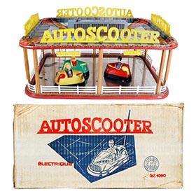 c.1965 France Jouets, Battery Operated Autoscooter (Bumper Cars)Â in Original Box