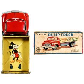 c.1955 Linemar, Donald Duck Dump Truck in Original Box