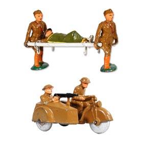 c.1935 Barclay Stretcher Bearers and Motorcycle with Sidecar