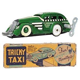 1948 Marx, Checkered Green Tricky Taxi in Original Box
