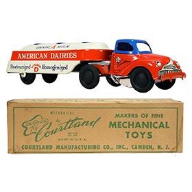 c.1948 Courtland, No.2050 American Dairies Milk Trailer Truck in Original Box