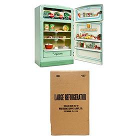 1957 Wolverine, #187 Deluxe Green Refrigerator in Original Box