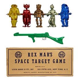 c.1950 Marx, Rex Mars Space Target Game in Original Box