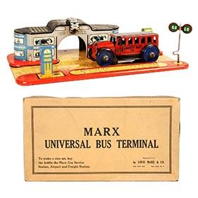 c.1937 Marx, Universal Bus Terminal in Original Box