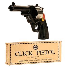 1938 Marx, The Lone Ranger Click Pistol in Original Box