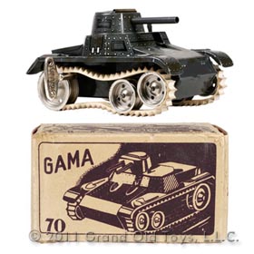 c.1947 Gama Clockwork Tank No 70 In Original Box