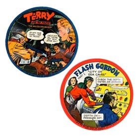c.1948 Flash Gordon & Terry and The Pirates Picture Record Disks
