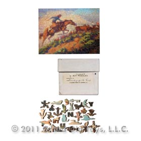 1958 Browning, Rounding Up The Herd 600pc. Puzzle in Original Box