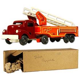 c.1947 H.Wimmer, Bakelite & Tin, Fire Truck in Original Box