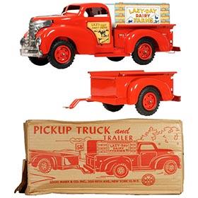 1958 Marx Lazy Day Farm Pick-Up Truck & Trailer in Original Box