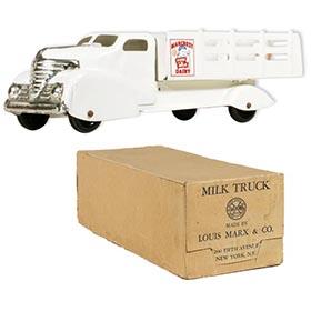 c.1950 Marx, Marcrest Pure Milk Dairy Truck in Original Box