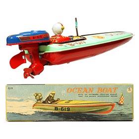 c.1952 Bandai, B-619 Ocean (Speed) Boat in Original Box
