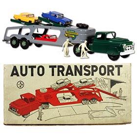 1951 Marx Deluxe Auto Transport w/Two Cars in Original Box
