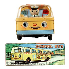 c.1960 School Bus with Fidgety Driver In Original Box