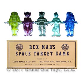 c.1950 Marx Rex Mars Space Target Game In Original Box