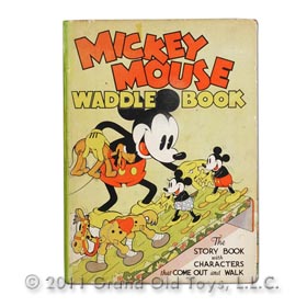 1934 Mickey Mouse Waddle Book Blue Ribbon Books Inc