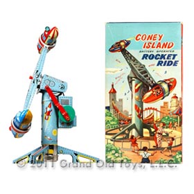 c.1955 Alps, Coney Island Rocket Ride In Original Box
