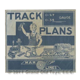 1950's Marx Train Track Plans Instructions 5 Orig Forms