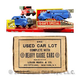 1936 Marx Used Car Lot In Original Box