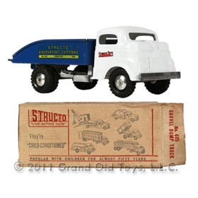 1953 Structo No 605 Shovel Dump Truck In Original Box