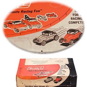 1965 Buddy L, 6pc. Drag Racing Set in Factory Sealed Box