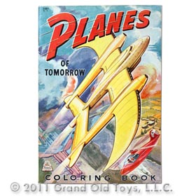 1944 Planes Of Tomorrow Coloring Book, Merrill Pubications