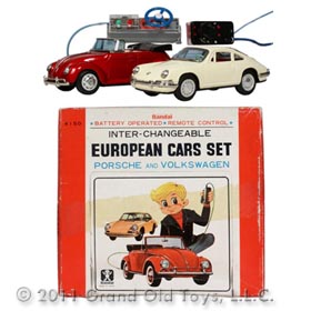 1967 Bandai, Volkswagen & Porsche Set In Original Box