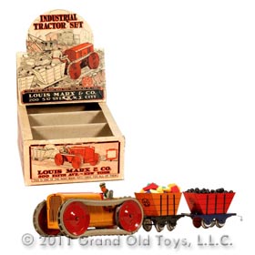 1930 Marx Industrial Tractor Set In Original Box