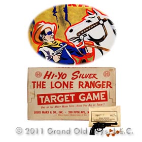 1938 Marx Hi Yo Silver The Lone Ranger Target Game In Original Box